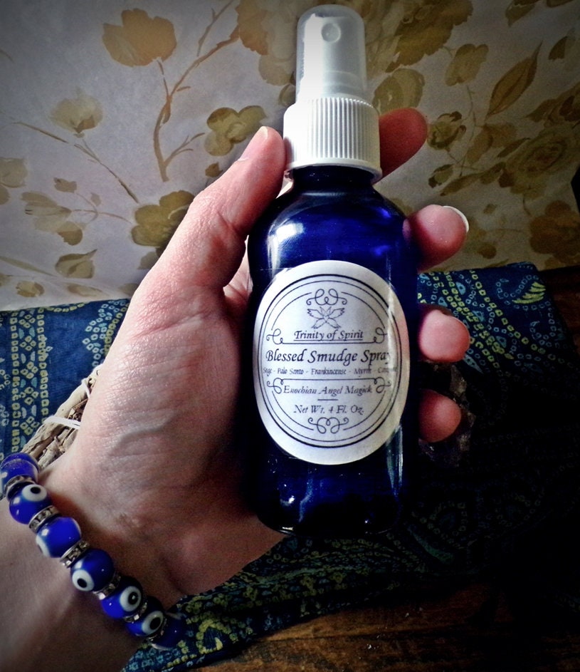 Blessed Smudge Spray (Enochian Magick, Archangel Protection, House Cleansing, Banishing, Warding, Room Purifier)