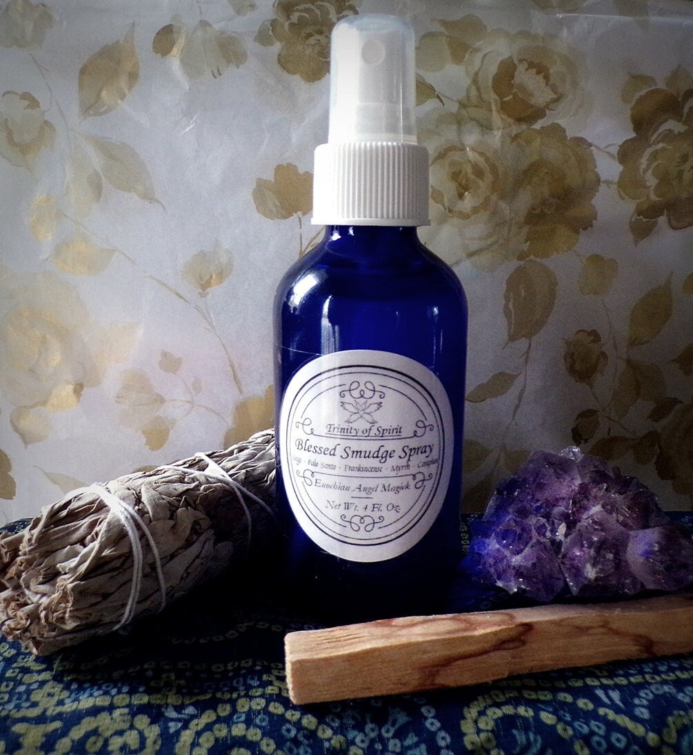 Blessed Smudge Spray (Enochian Magick, Archangel Protection, House Cleansing, Banishing, Warding, Room Purifier)
