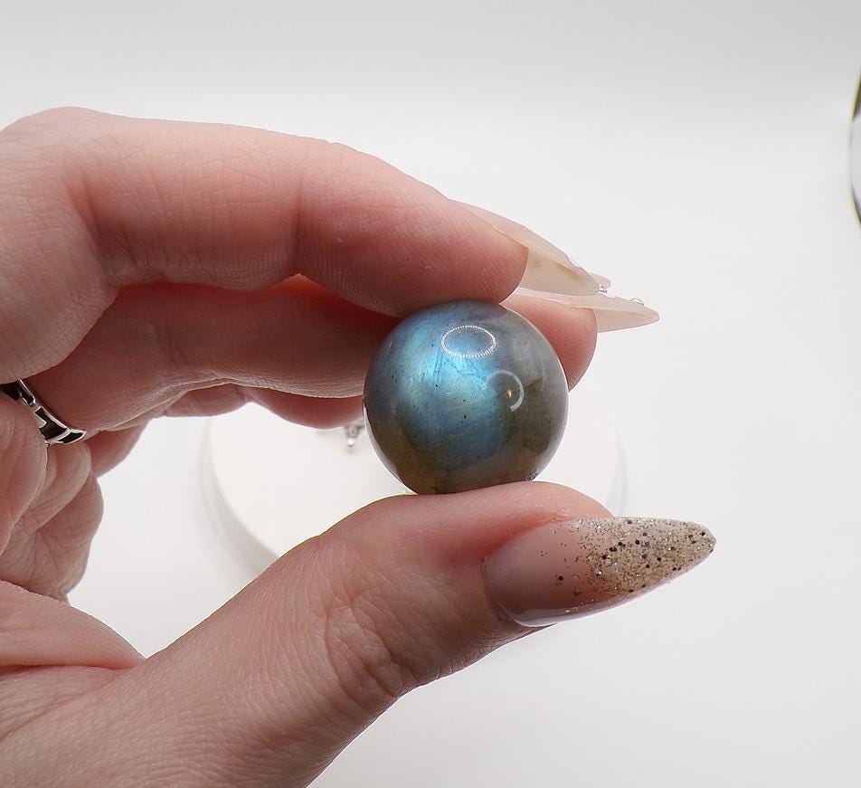 Astral Vision/Meditation Aid Labradorite Mini Sphere (Spellcast Crystal, Lightcode Infused, Astralwork, Third Eye) to