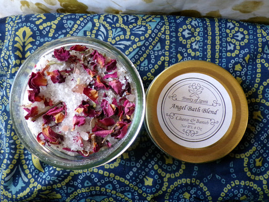 Angel Bath Blend 4oz (Bath Salt, Magick, Angel Cleanse, Dissolving Negativity)