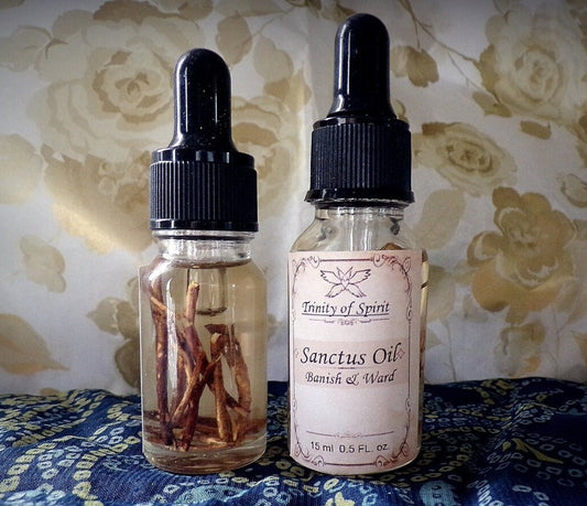Sanctus Ward Oil (Spiritual House Protection, Ward and Banish Evil, Angel Magick, Anoint Wards & Divination Tools)