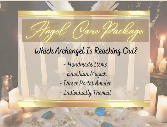 Angel Care Package (Angel Portal, Enochian Magick Items, Crystals, Love, Anxiety, Mental Health)