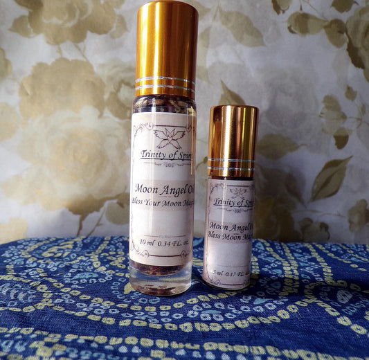 Moon Angel Oil ( Enochian Spellcast, Amplify Moon Magick, Spellwork, Clairvoyance, Divine Feminine, Angel Magick)