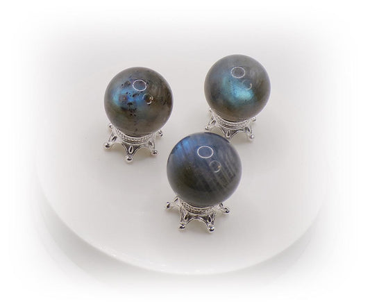 Astral Vision/Meditation Aid Labradorite Mini Sphere (Spellcast Crystal, Lightcode Infused, Astralwork, Third Eye) to