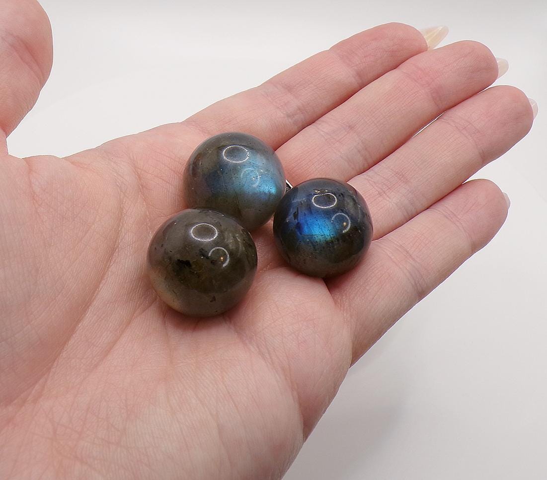Astral Vision/Meditation Aid Labradorite Mini Sphere (Spellcast Crystal, Lightcode Infused, Astralwork, Third Eye) to
