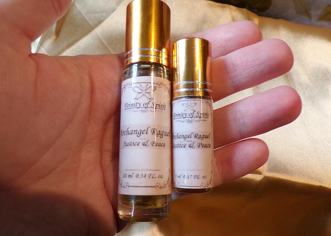 **LIMITED**  Archangel Raguel Oil Enochian Spellcast (Justice, Order, Law, Relationships, Balance, Alignment, Angel Magick)