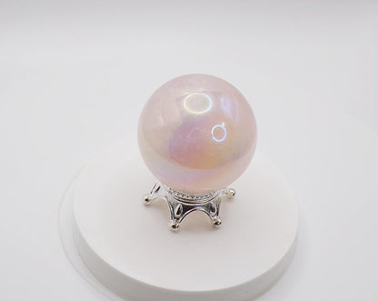 Soul Wound & Self-Love Angel Sphere (Spellcast Lightcode Crystal, Healing Soul Wound, Reiki, Higher Self, Ascension, Aura Rose Quartz)