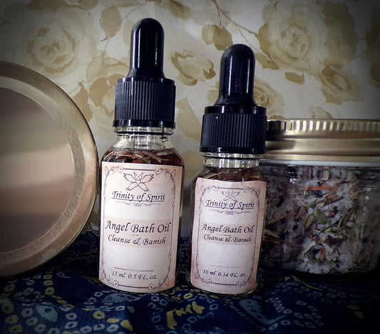 Angel Bath Oil (Enochian Spellcast Bath Cleanse, Banishing, Clearing, Angel Magick, Energy Healing, Reiki)