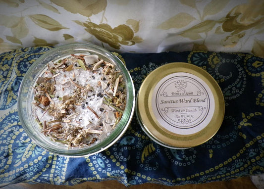 Sanctus Ward Blend 4oz (Enochian Spellcast House Protection, Sprinkling, Banishing, Ward, Barriers, Angel Blessed)